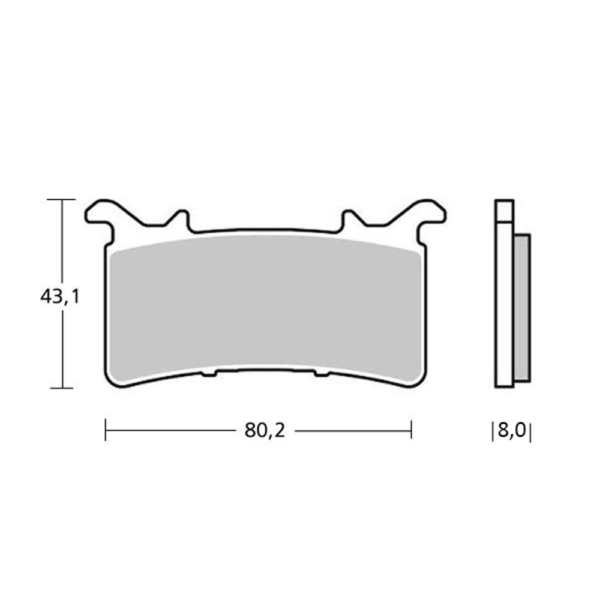 Brembo Z04 Brake pad set, Nissin caliper – Bild 3