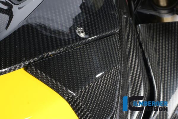 Seitendeckel links am Tank Carbon